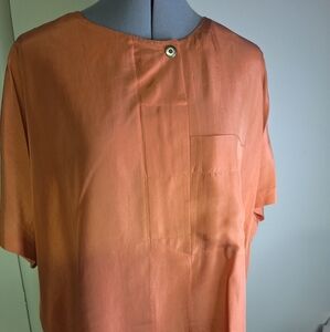 Jessica Young 100% Silk Elegant Rust/Orange  Women's Top.      Size 1X
